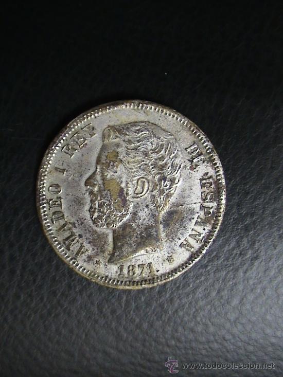 Monedas con errores: MONEDA AMADEO I FALSA - Foto 1