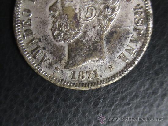 Monedas con errores: MONEDA AMADEO I FALSA - Foto 3