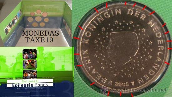 Monedas con errores: HOLANDA 2003 -CARTERA OFICIAL, EPILEPSIE- CON ERROR EXCESO METAL - Foto 1