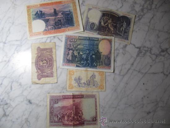 Monedas con errores: LOte de 6 billetes espa&ntilde;oles, 1928 a 1937 - Foto 1