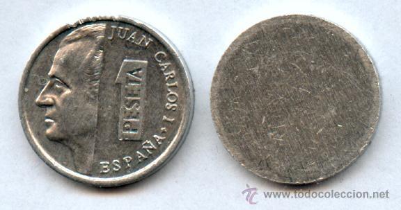 Monedas con errores: * ERROR * RARISIMO COSPEL DE 1 PESETA M&Oacute;DULO PEQUE&Ntilde;O (LENTEJA) - Foto 1