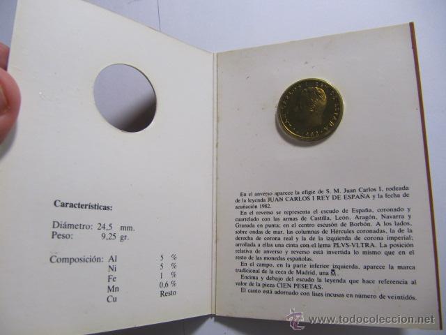 Monedas con errores: Prueba numismatica de 100 pts sin circular, 1982 - Foto 2