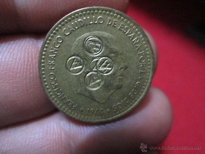 Monedas con errores: peseta 1966 resellada - Foto 1
