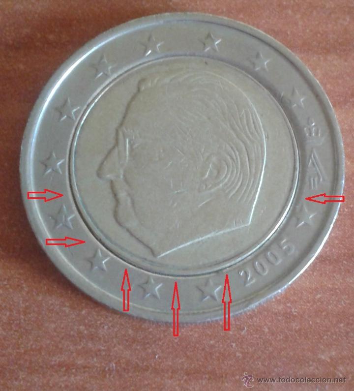 Monedas con errores: BELGICA 2005 MONEDA DE 2 EUROS NUCLEO DESCENTRADO- ERROR- VARIANTE- BE2 - Foto 1