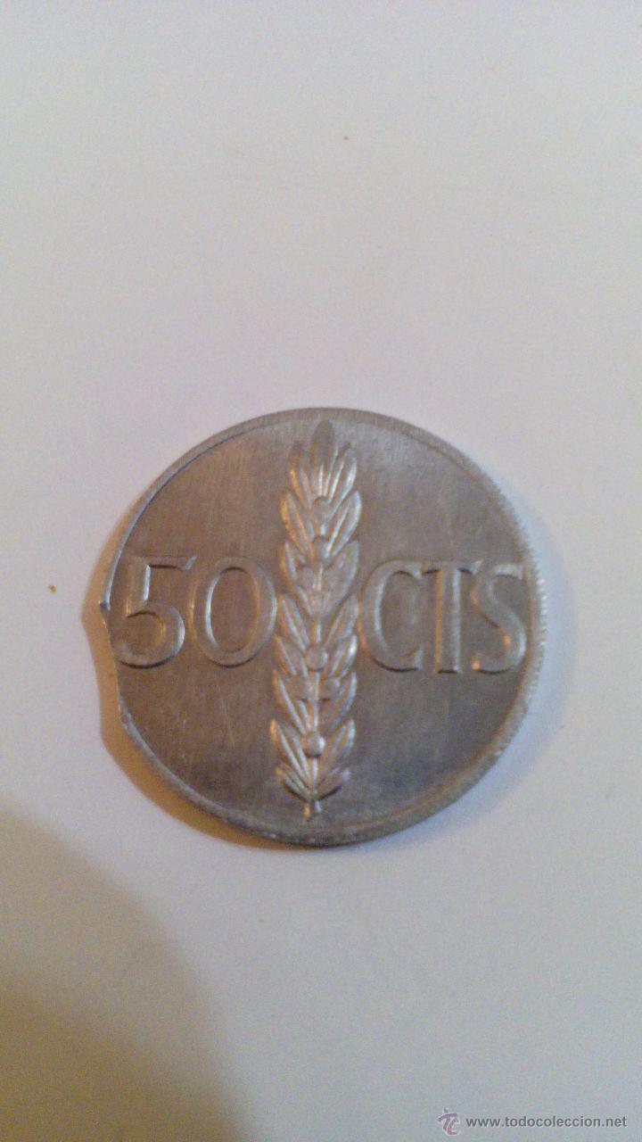 Monedas con errores: ERROR 50 CENTIMOS ESTADO ESPA&Ntilde;OL, 1966 segmentada , ESTRELLA 67 - Foto 2
