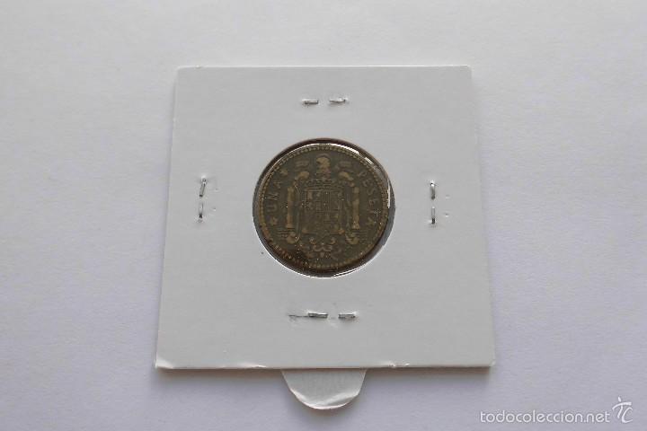 Monedas con errores: 1 peseta 1947 doble acu&ntilde;acion - Foto 2