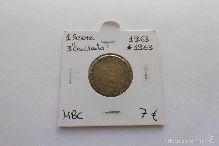 Monedas con errores: 1 peseta 1963*1963 3 cerrado - Foto 1