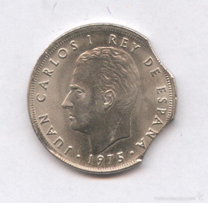 Monedas con errores: * ERROR * MONEDA SEGMENTADA DOBLE. MUY RARA. 5 PTAS 1975*77 - Foto 1