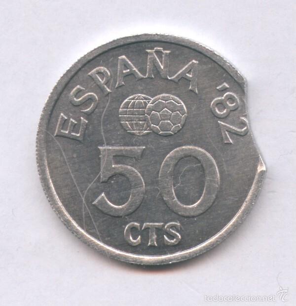 Monedas con errores: * ERROR * MONEDA SEGMENTADA. 50 C&Eacute;NTIMOS A&Ntilde;O 1980*80 RARISIMA - Foto 2