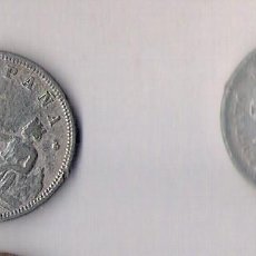 Monedas con errores: 2 PESETAS FALSAS DE LA EPOCA **ISABEL II 1870. Lote 57739066