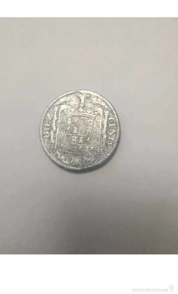 Monedas con errores: ERROR Lote de 1 peseta 1966 y Diez c&eacute;ntimos 1953 con error - Foto 5