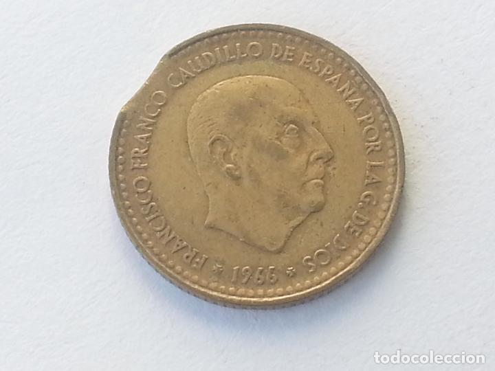 Monedas con errores: Moneda segmentada - Peseta 1966 estrella 69 - Foto 2