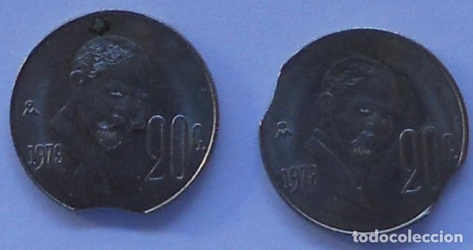 Monedas con errores: ZC - ERROR - DOS MONEDAS DE 20 CENTAVOS - M&Eacute;XICO -1978 Y 1979 - Foto 1