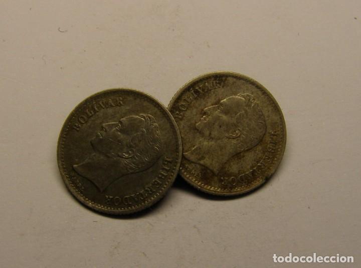 Monedas con errores: Gemelos hechos con dos monedas venezolanas de plata. A&ntilde;o 1948. - Foto 1