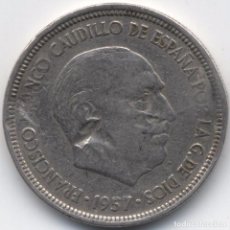 Monedas con errores: ESTADO ESPAÑOL FRANCO 5 PESETAS 1957*58 ERROR DE CUÑO.