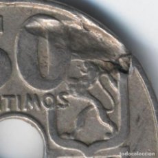Monedas con errores: ESPAÑA MONEDA DE 50 CÉNTIMOS FRANCISCO FRANCO 1949*19-- ERROR CUÑO- ANEPIGRAFA