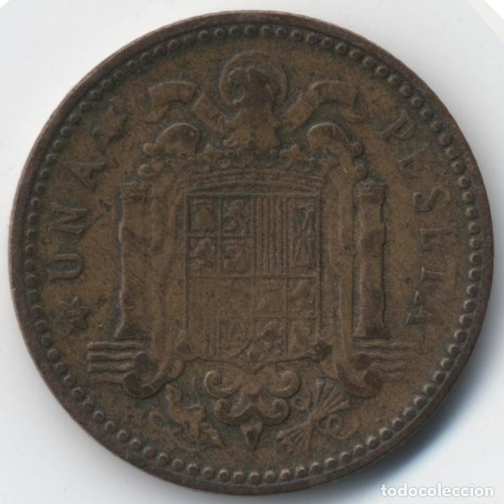Monedas con errores: 1 PESETA 1947*54. ESPA&Ntilde;A - FRANCISCO FRANCO. ERROR DE CU&Ntilde;O. - Foto 4