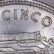 Monedas con errores: ERROR- FRANCO 5 PESETAS 1949*49 SC PROFUSIÓN DE MARCAS INCUSAS EN ANVESO MÁS LEVES EN