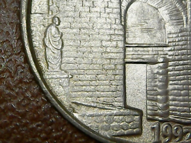 Monedas con errores: * ERROR * MONEDA 10 P 1997 PEDESTAL SIN ACU&Ntilde;AR - Foto 1