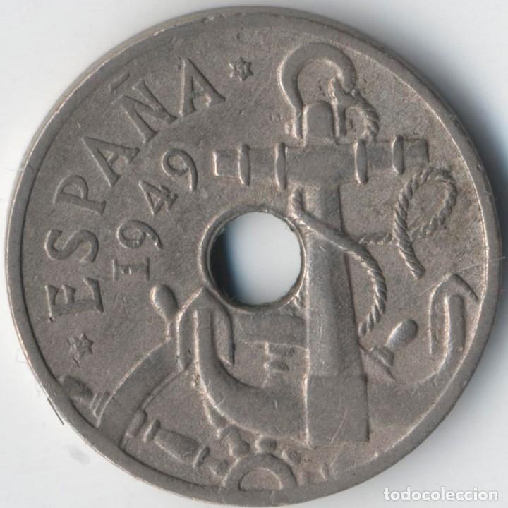 Monedas con errores: FRANCO 50 C&Eacute;NTIMOS 1949 *19*51 PEQUE&Ntilde;OS DEFECTOS TALADRO, LISTEL. - Foto 1