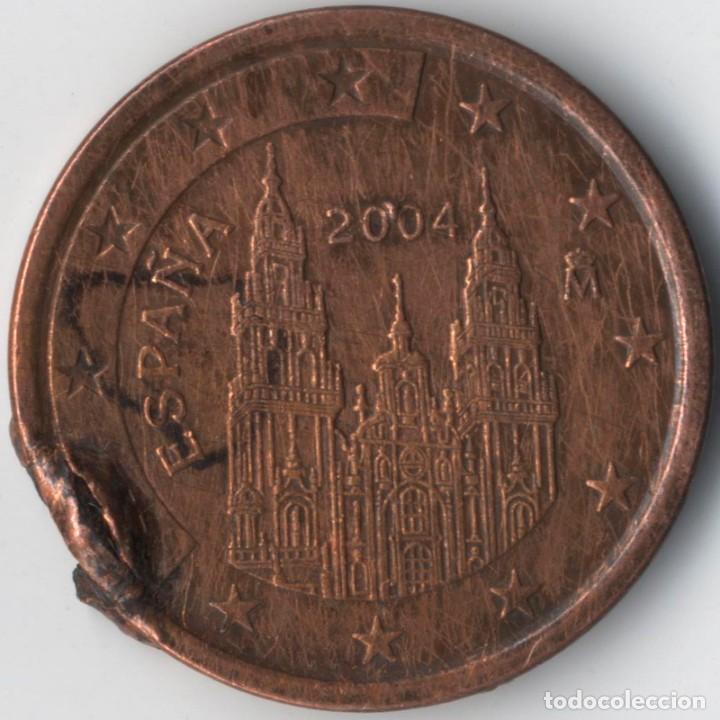 Monedas con errores: ESPA&Ntilde;A 5 C&Eacute;NTIMOS 2004 M&Uacute;LTIPLES ERRORES/VARIANTES/, ESPECTACULAR - Foto 1
