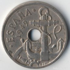 Monedas con errores: - FRANCO 50 CÉNTIMOS 1949 *--*51 PRIMERA ESTRELLA ANEPÍGRAFA RAYOS DE SOL- EBC