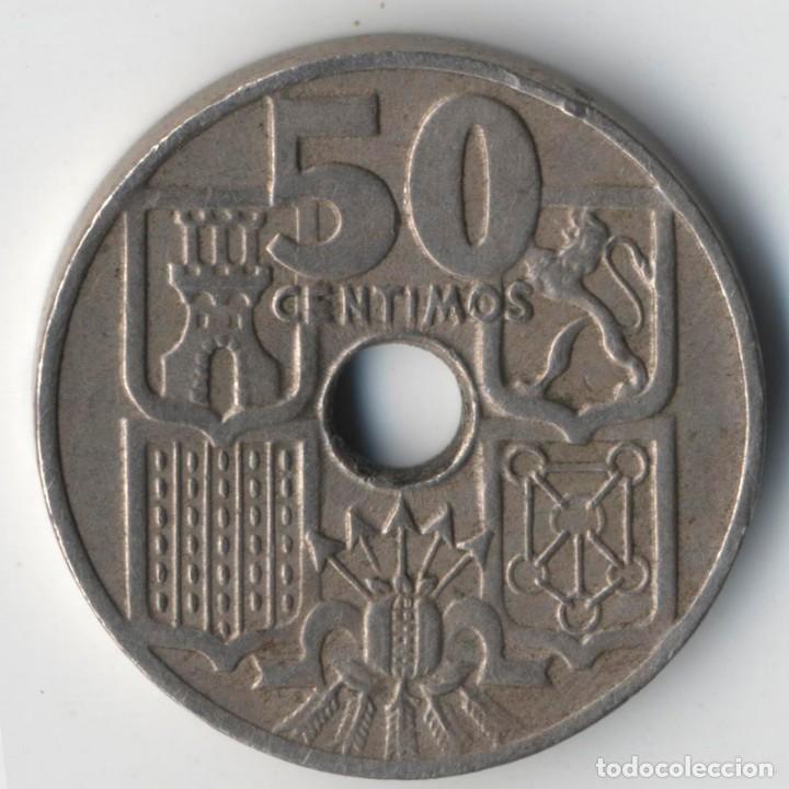 Monedas con errores: FRANCO 50 C&Eacute;NTIMOS 1949 *19*51 SC ESTRELLA 19 - RAYOS DE SOL - Foto 3