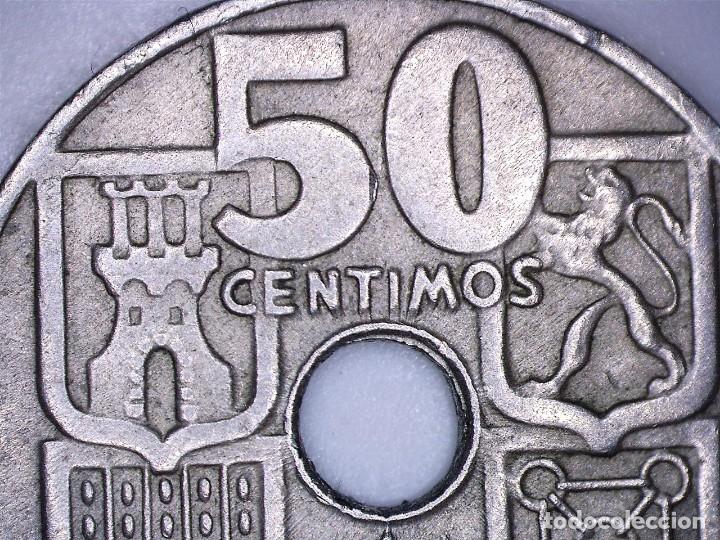 Monedas con errores: FRANCO 50 C&Eacute;NTIMOS 1949 *19*51 SC ESTRELLA 19 - RAYOS DE SOL - Foto 5