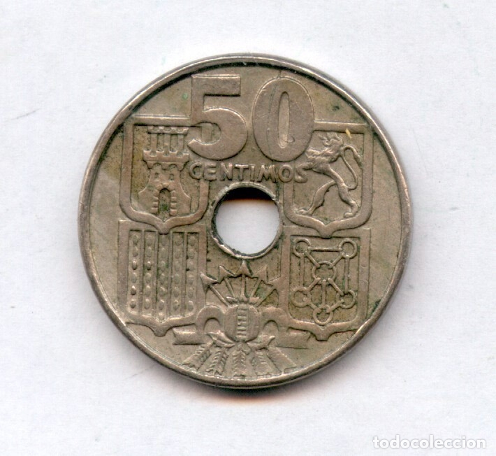 Monedas con errores: * ERROR * CU&Ntilde;O PARTIDO, RARISIMO, 50 C&Eacute;NTIMOS 1949*56 - Foto 2