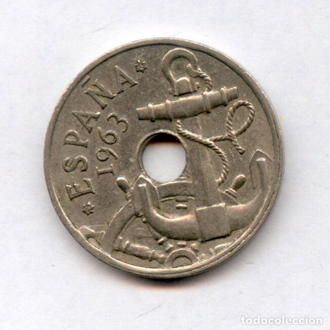 Monedas con errores: * ERROR * ESPECTACULAR Y MUY RARO 50 CENTIMOS 1963*63 - Foto 3