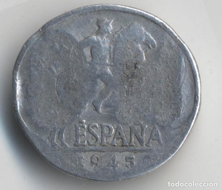 Monedas con errores: ESPA&Ntilde;A ESTADO ESPA&Ntilde;OL 5 C&Eacute;NTIMOS 1945 - Foto 2