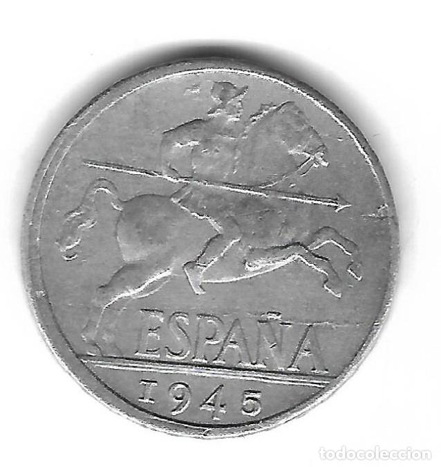 Monedas con errores: MONEDA. 10 CENTIMOS. 1945. ESPA&Ntilde;A. ERROR: LIGERAMENTE DESCENTRADA. VER - Foto 1