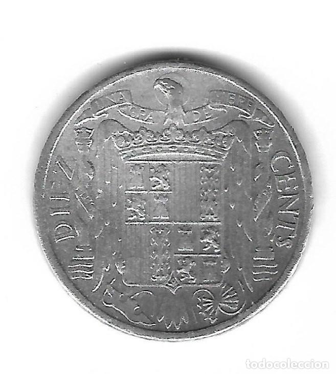 Monedas con errores: MONEDA. 10 CENTIMOS. 1945. ESPA&Ntilde;A. ERROR: LIGERAMENTE DESCENTRADA. VER - Foto 2