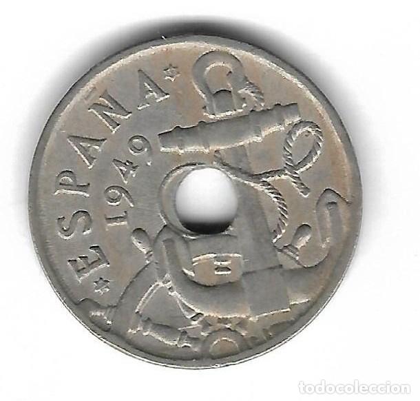 Monedas con errores: MONEDA. 50 CENTIMOS. 1949. ESPAÑA. ESTRELLA 53. ERROR: PERFORACION DESPLAZADA. VER - Foto 1 - 135204910