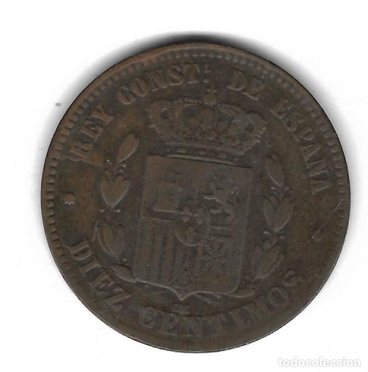 Monedas con errores: MONEDA. 10 CENTIMOS. 1879. ALFONSO XII. ERROR: ROTURA DE CUÑO EN REVERSO. VER - Foto 2 - 135211150