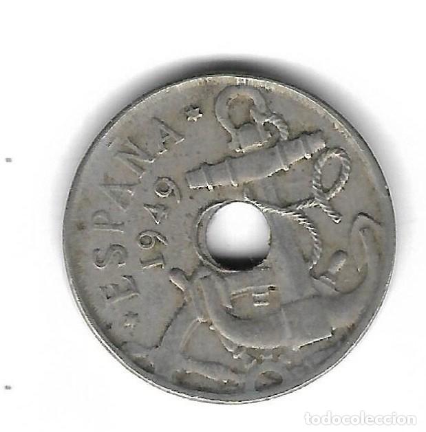 Monedas con errores: MONEDA. 50 CENTIMOS. 1949. ESPAÑA. ESTRELLA 51. ERROR: PERFORACION LIGERAMENTE DESPLAZADA. VER - Foto 2 - 135214786
