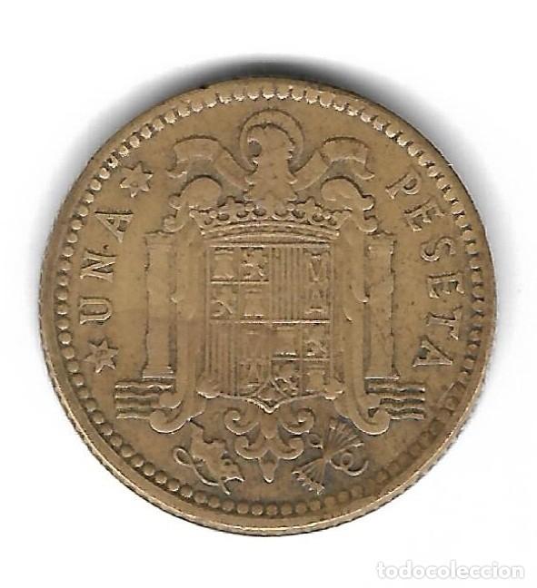 Monedas con errores: MONEDA. 1 PESETA. 1963. FRANCISCO FRANCO. ESTRELLA 67. ERROR: PESA + 0.3 GR Y CANTO AVIROLADO. VER - Foto 2 - 135215462