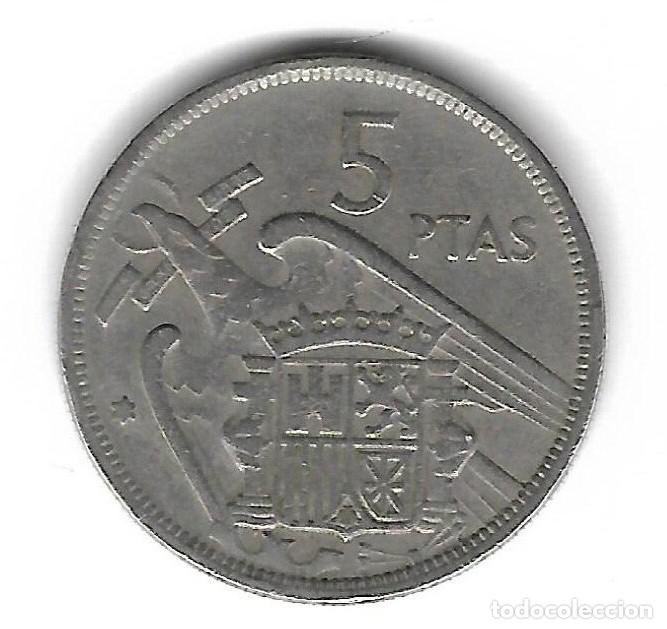 Monedas con errores: MONEDA. 5 PESETAS. 1957. FRANCISCO FRANCO. ESTRELLA 80. ERROR: ROTURA DE PUNZON EN ESTRELLA. VER - Foto 2 - 135218758