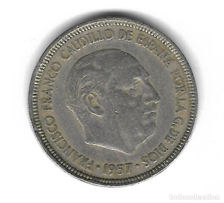 Monedas con errores: MONEDA. 5 PESETAS. 1957. FRANCISCO FRANCO. ESTRELLA 63. ERROR: REPINTES ANVERSO Y REVERSO. VER - Foto 1 - 135220134