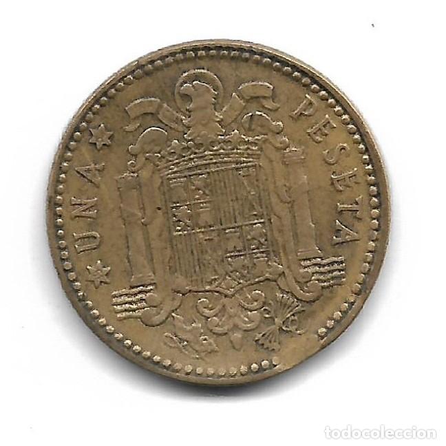 Monedas con errores: MONEDA. 1 PESETA. 1963. FRANCISCO FRANCO. ESTRELLA 64. ERROR: LIGERAMENTE SEGMENTADA. VER - Foto 2