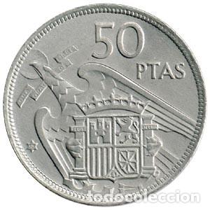 Monedas con errores: 50 Pesetas 1957 * 58 Empastada EBC - Foto 2