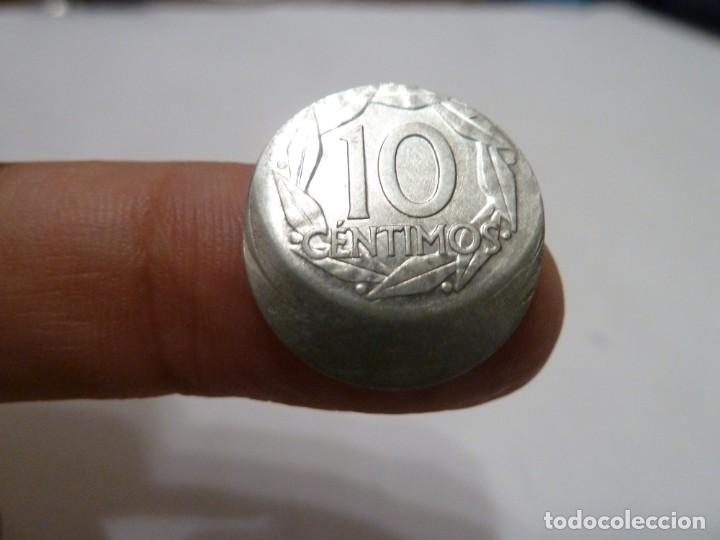 Monedas con errores: 10 CTS 1959 DESPLAZADA ALUMNIO - Foto 2