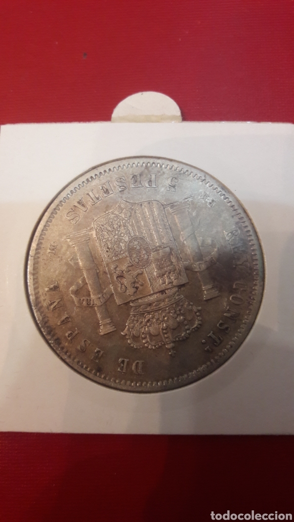 Monedas con errores: Alfonso XII 1878 *78 giro 180* grados E.M.M. - Foto 2