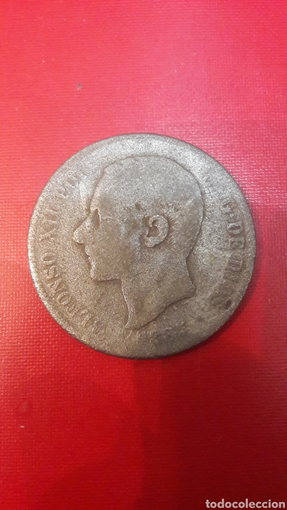 Monedas con errores: Falso epoca 1883 Alfonso XII 5 ptas - Foto 1