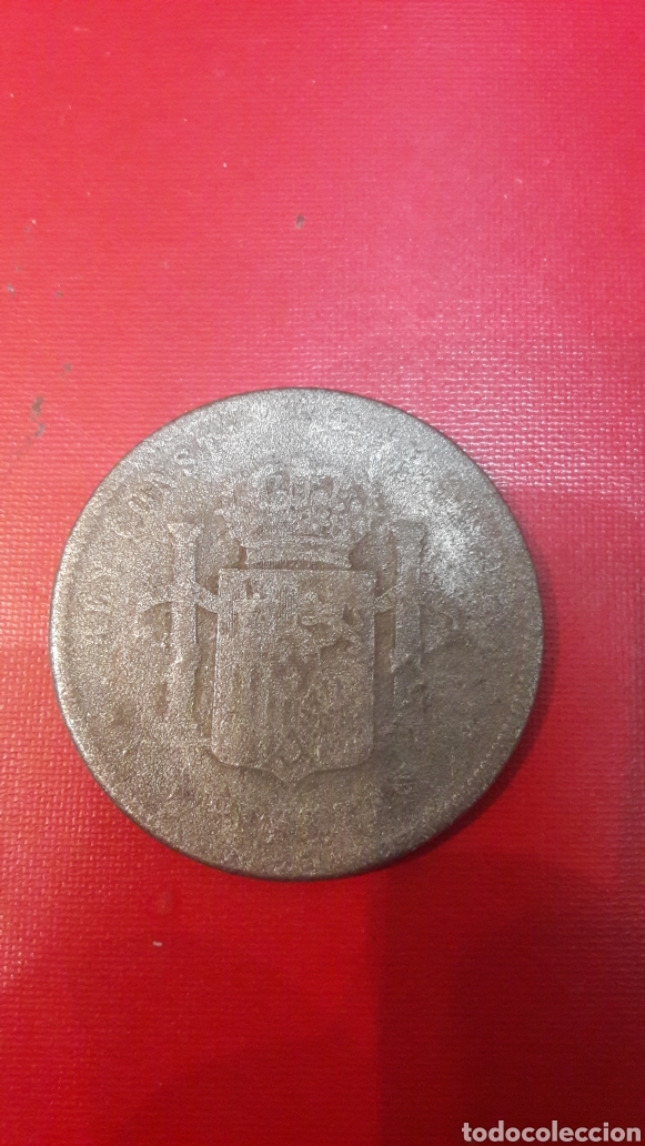 Monedas con errores: Falso epoca 1883 Alfonso XII 5 ptas - Foto 2