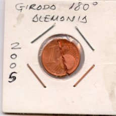 Monedas con errores: * ERROR RARISIMO * 1 CENT ALEMANIA 2005 REVERSO GIRADO 180º Y DESMONETIZADA. Lote 156597608