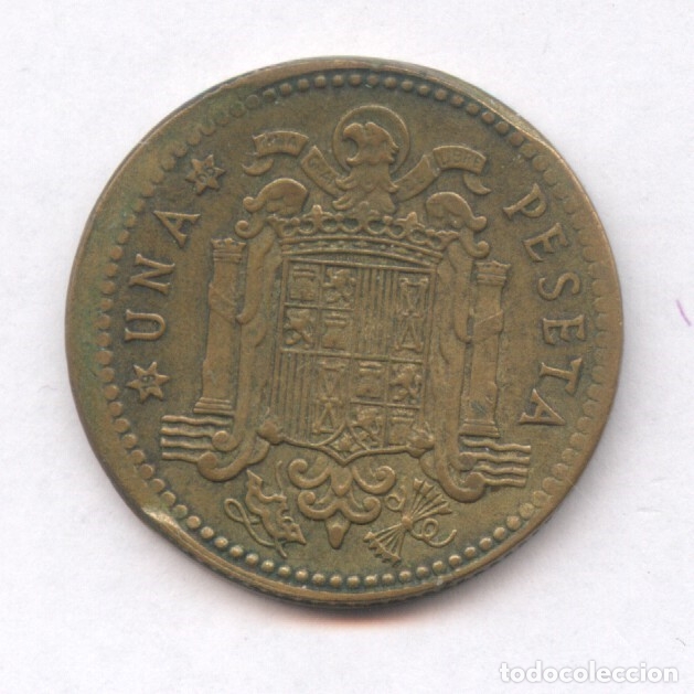 Monedas con errores: * ERROR * 1 PESETA 1963*66 DESPLAZADA - Foto 2