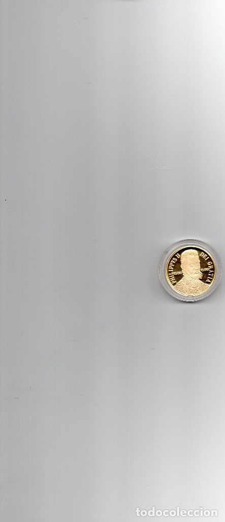 Monedas con errores: REPLICA MONEDA DE ORO FELIPE II - Foto 2