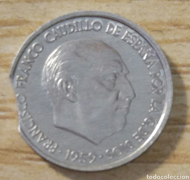 Monedas con errores: Error acu&ntilde;aci&oacute;n 10 c&eacute;ntimos 1959 - Foto 2
