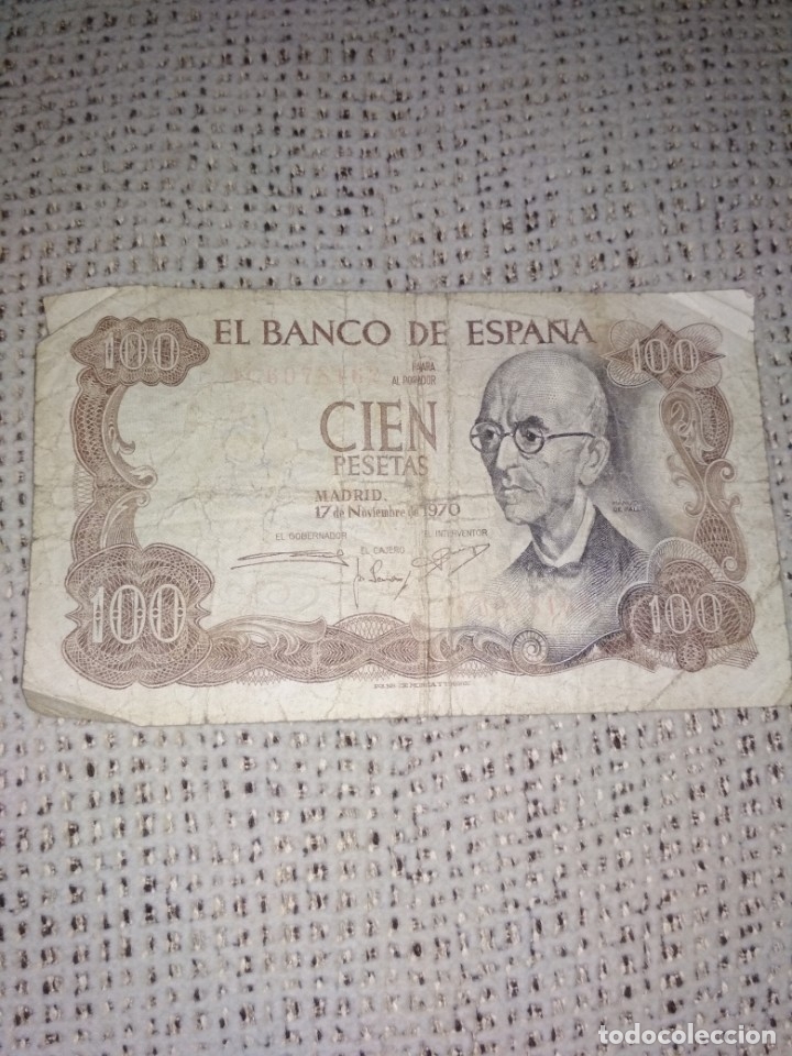 Monedas con errores: 100 pesetas con fondo verde - Foto 1